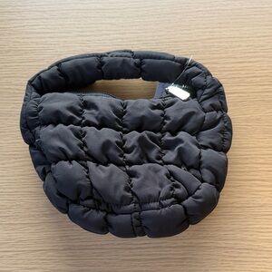 NWT Quilted Puffer Mini Handbag - Black